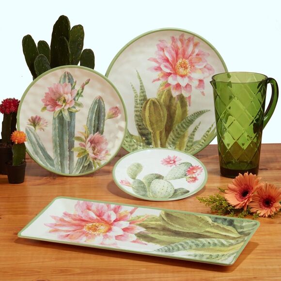 Certified International Desert Beauty Cactus Melamine 14" Round Platter NEW - Picture 3 of 3